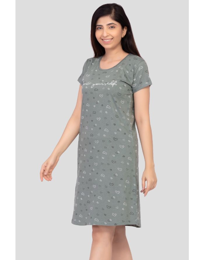 Evolove Women's Cotton Knee Length Short Night Gown Nighty Dress with  Pocket, Super Soft Comfortable at Rs 250/piece | Night Dress Set For Ladies  in Mumbai | ID: 2179005973